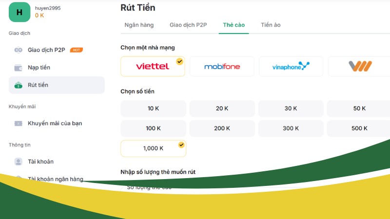 Rút tiền bằng thẻ cào tại VB88 là phương thức tiện lợi